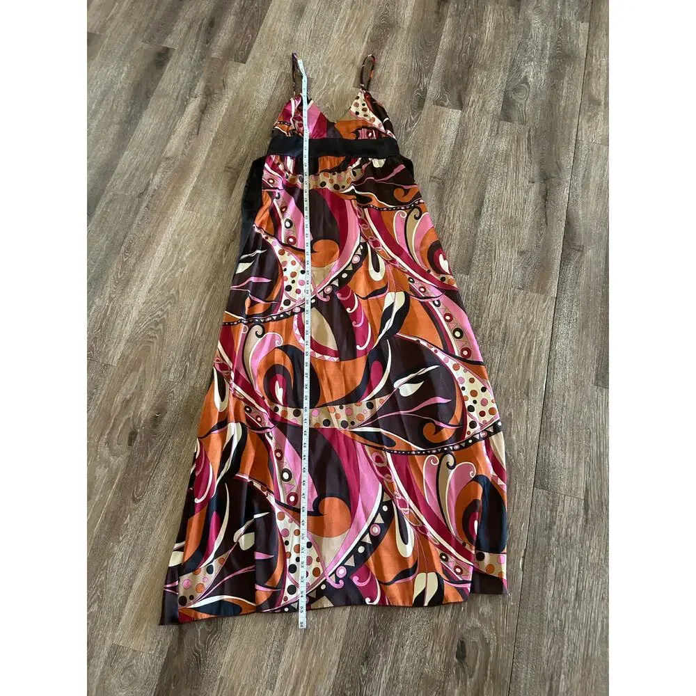 Y2K spaghetti strap Boho full length slip dress KLD signature​